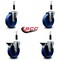 Service Caster 5'' Solid Poly Wheel Swivel 7/8'' Expanding Stem Caster Set 2 Brakes, 4PK SCC-EX20S514-SPUS-2-PLB-2-78 - alternate 3